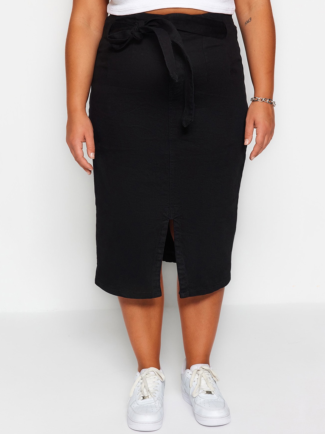 

Trendyol Straight Midi Skirt, Black