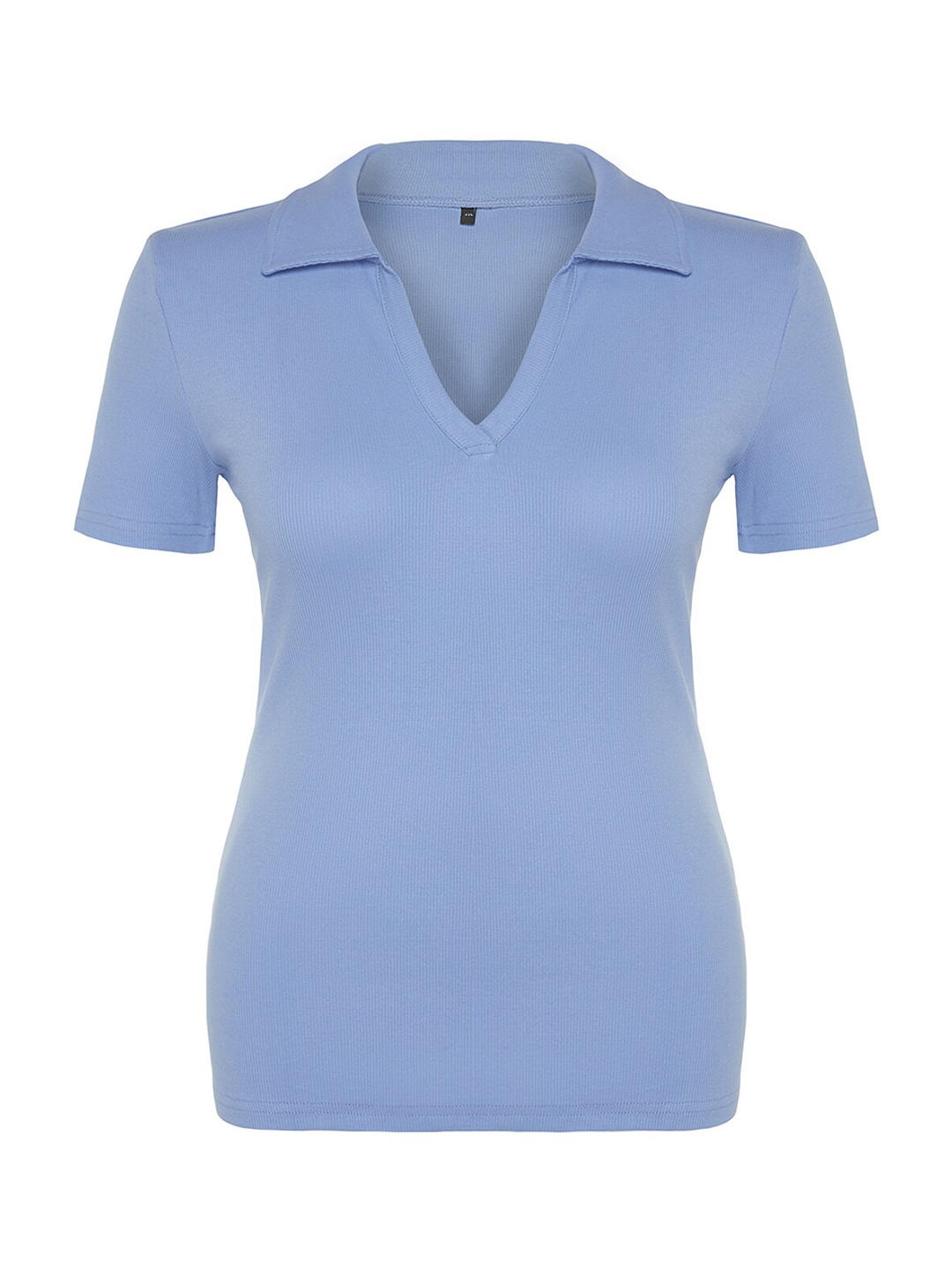 

Trendyol V-Neck Cotton Top, Blue