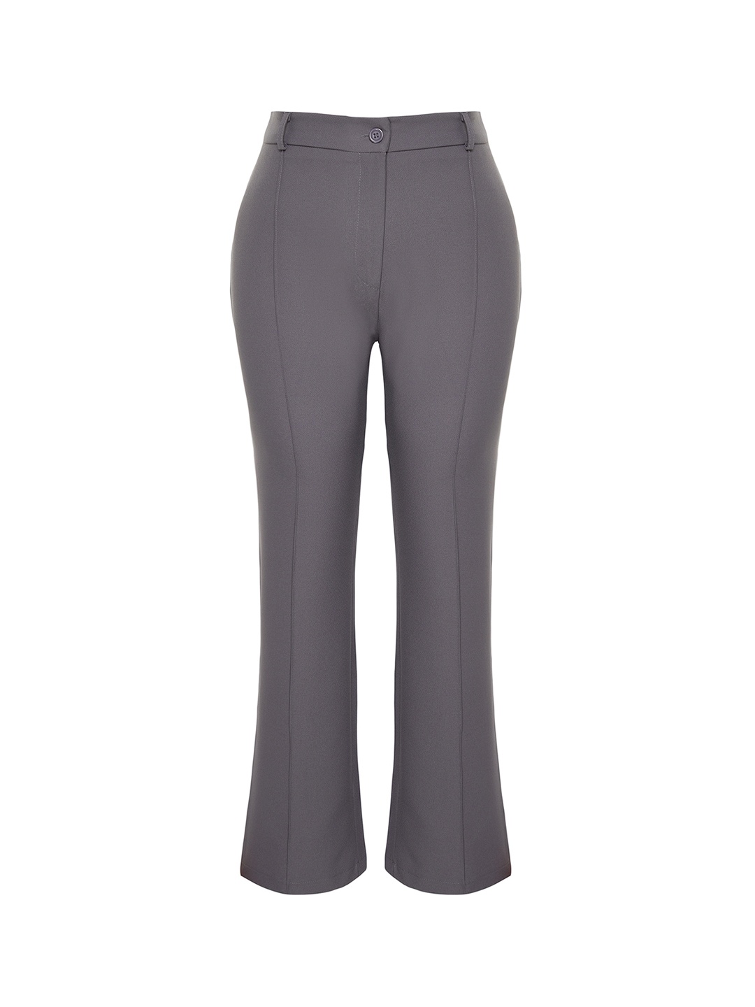 

Trendyol Women Mid-Rise Bootcut Trousers, Grey