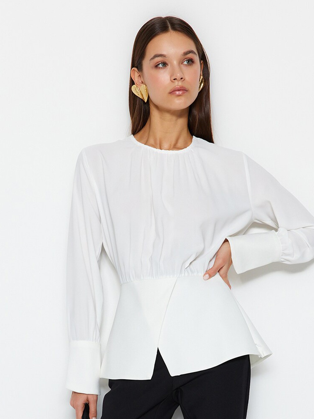 

Trendyol Round Neck Tunic, White