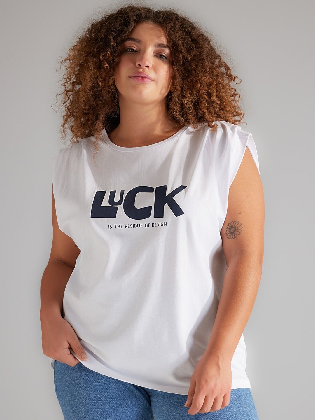 

Trendyol Typography Printed Cotton T-shirt, White