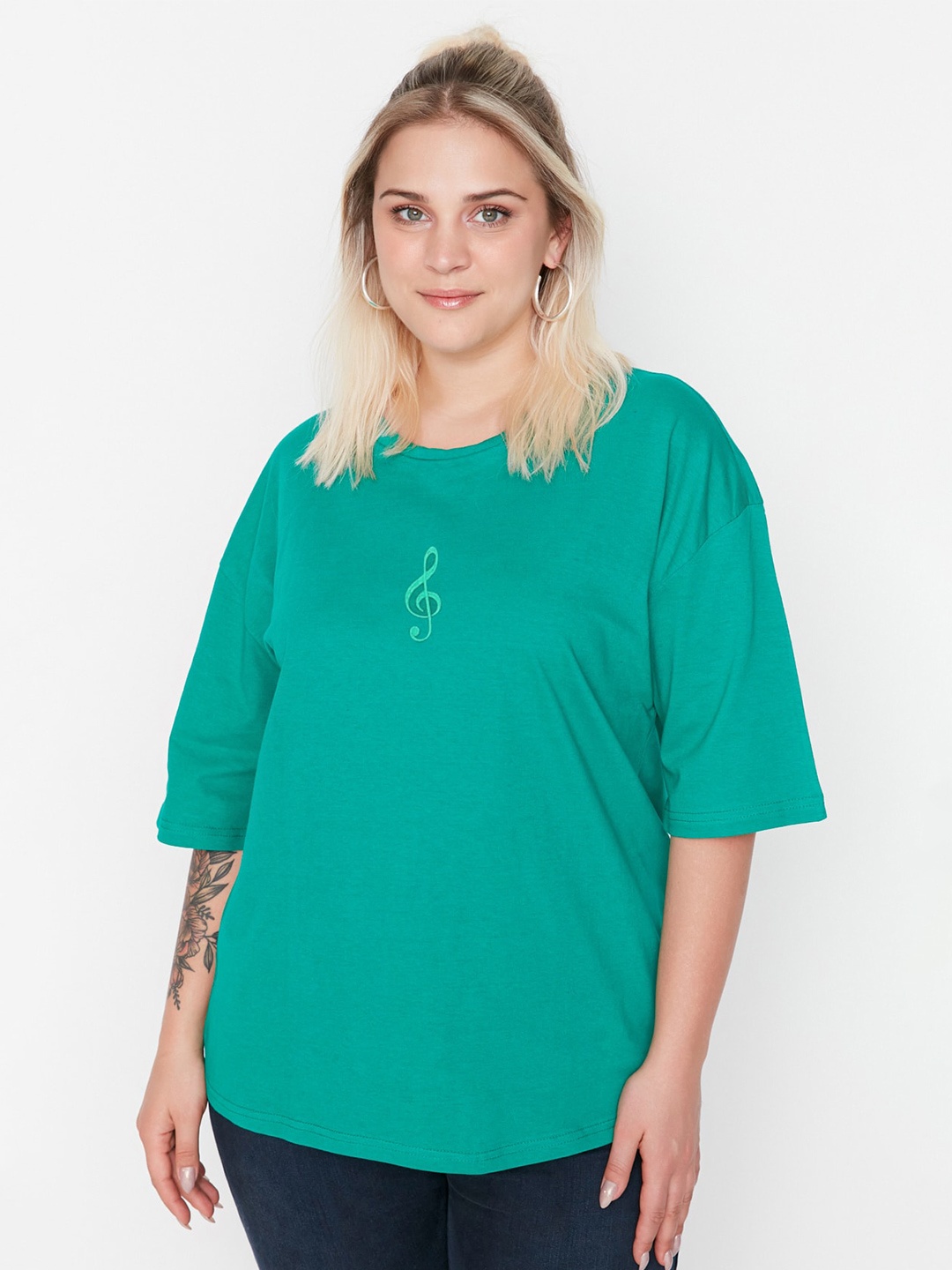 

Trendyol Extended Sleeves T-shirt, Green