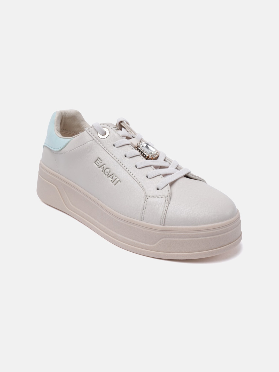 

BAGATT Piper Evo Women Round Toe Heeled Sneakers, Beige