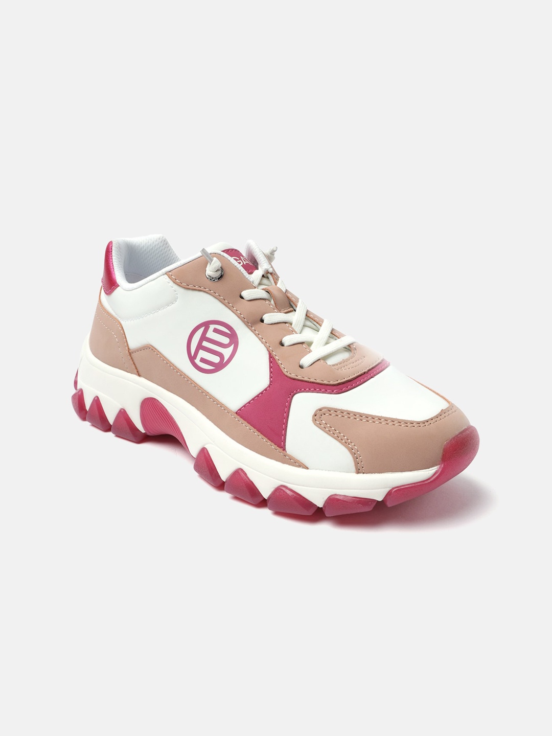 

BAGATT Yoko Women Colourblocked Round Toe Sneakers, Pink