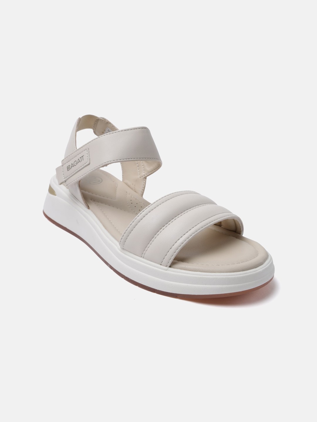 

BAGATT Nira Open Toe Comfort Heels, Beige