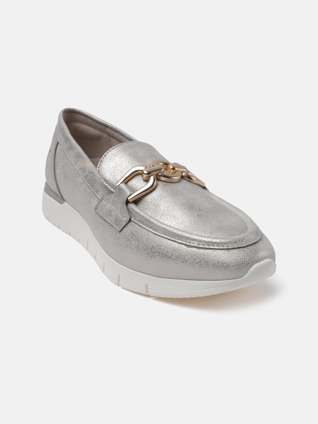 

BAGATT Ornella Women Buckle Detailed Loafers, Silver