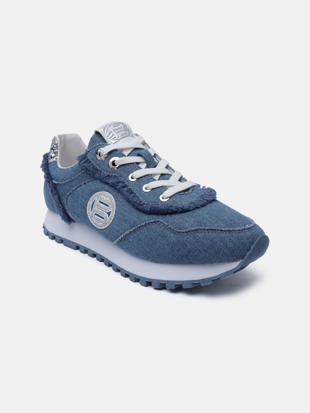 

BAGATT Siena Women Round Toe Textile Sneakers, Blue