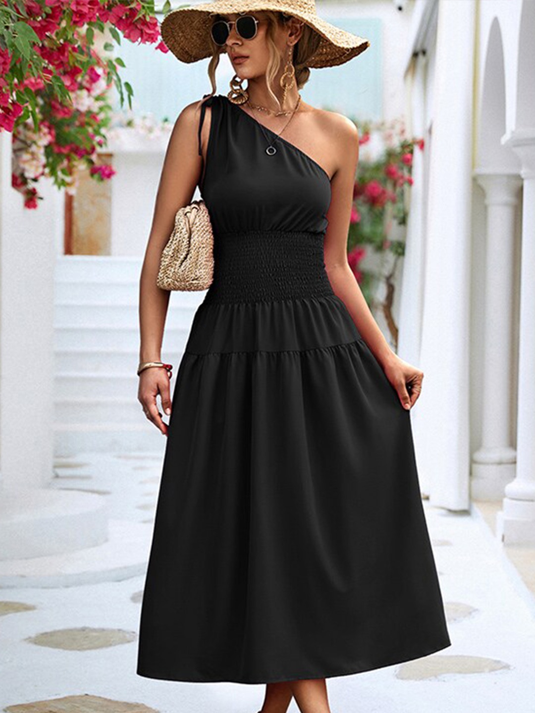 

StyleCast Black One Shoulder Fit & Flare Dress