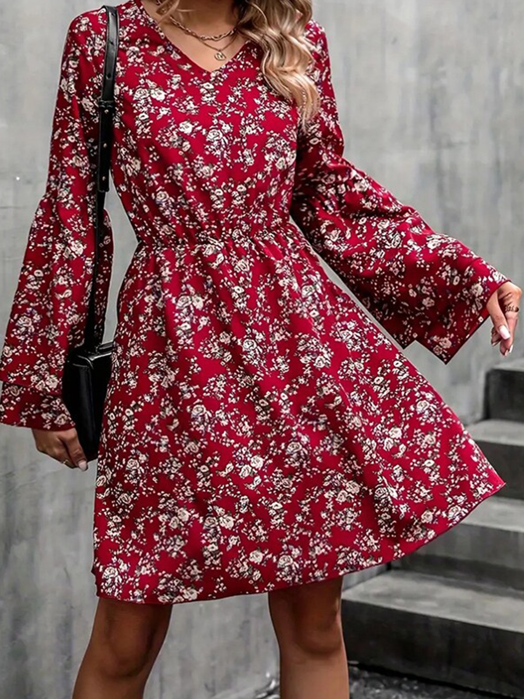 

StyleCast Red Floral Print Fit & Flare Dress