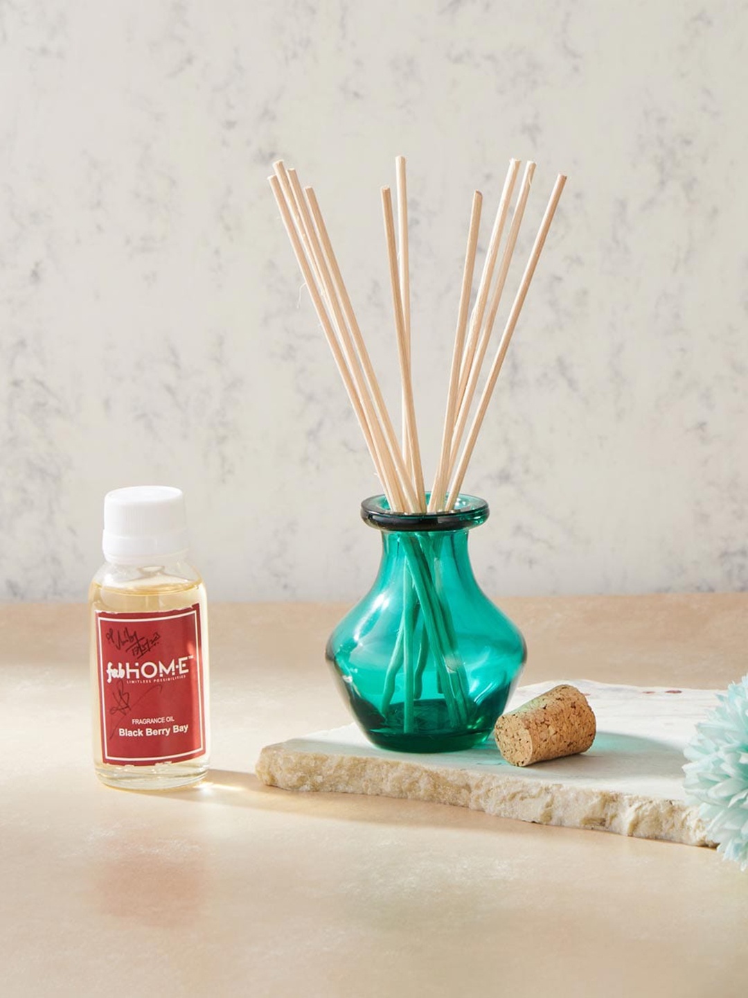 

Fabindia Blue Natural Glass Diffuser With Fragrance Oil 60ml With 10 Reed Sticks