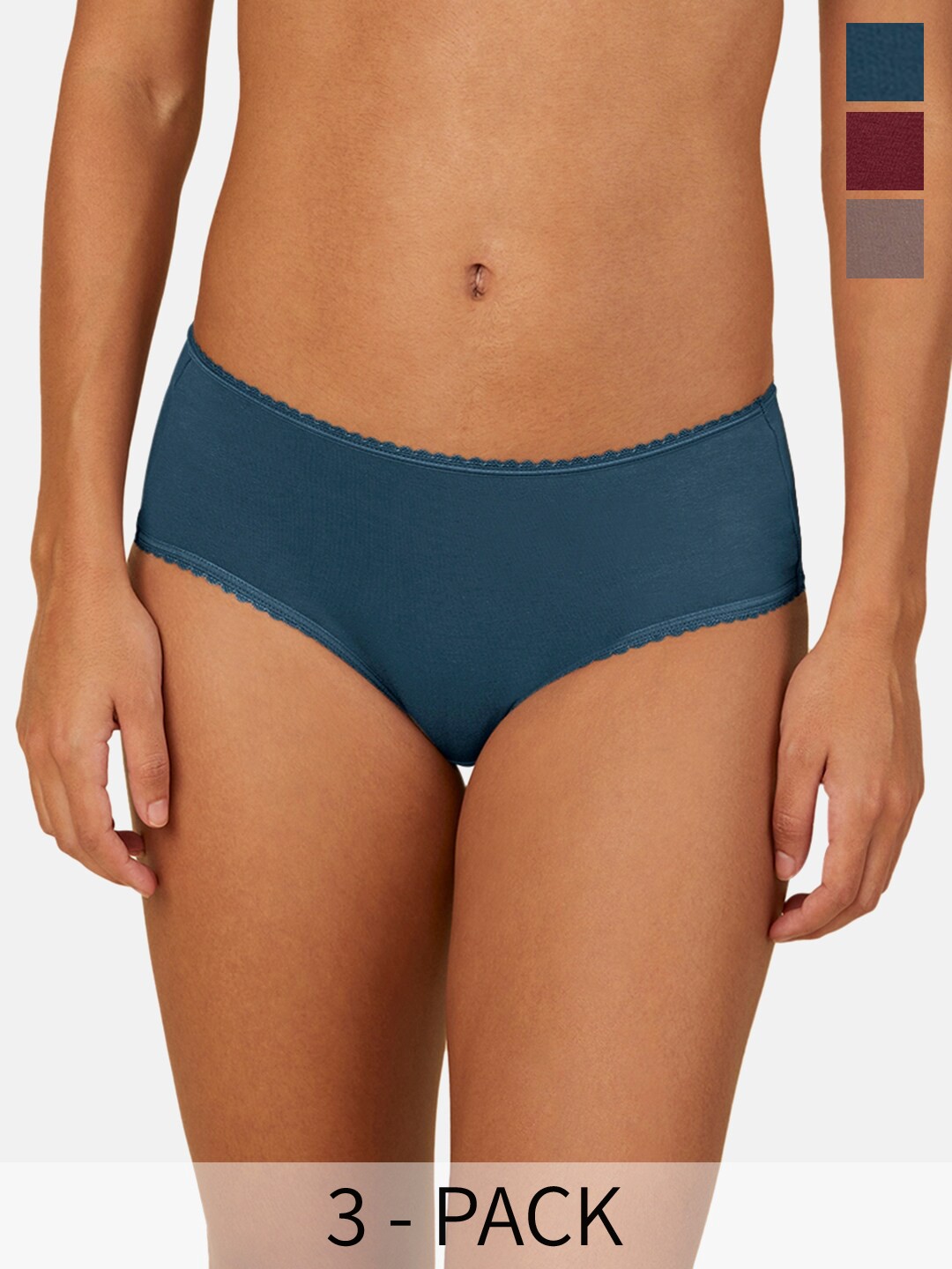 

Triumph Pack Of 3 Anti-Odour Hipster Briefs M000761 I2, Burgundy