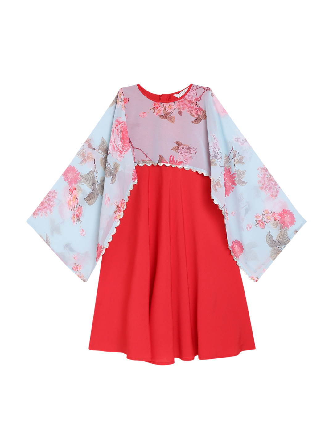 

Ahalyaa Girls Treditional Wear Ethnic Dress, Red
