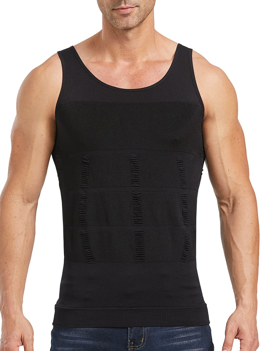 

CareDone Pure Cotton Sleeveless Gym Innerwear Vests, Black