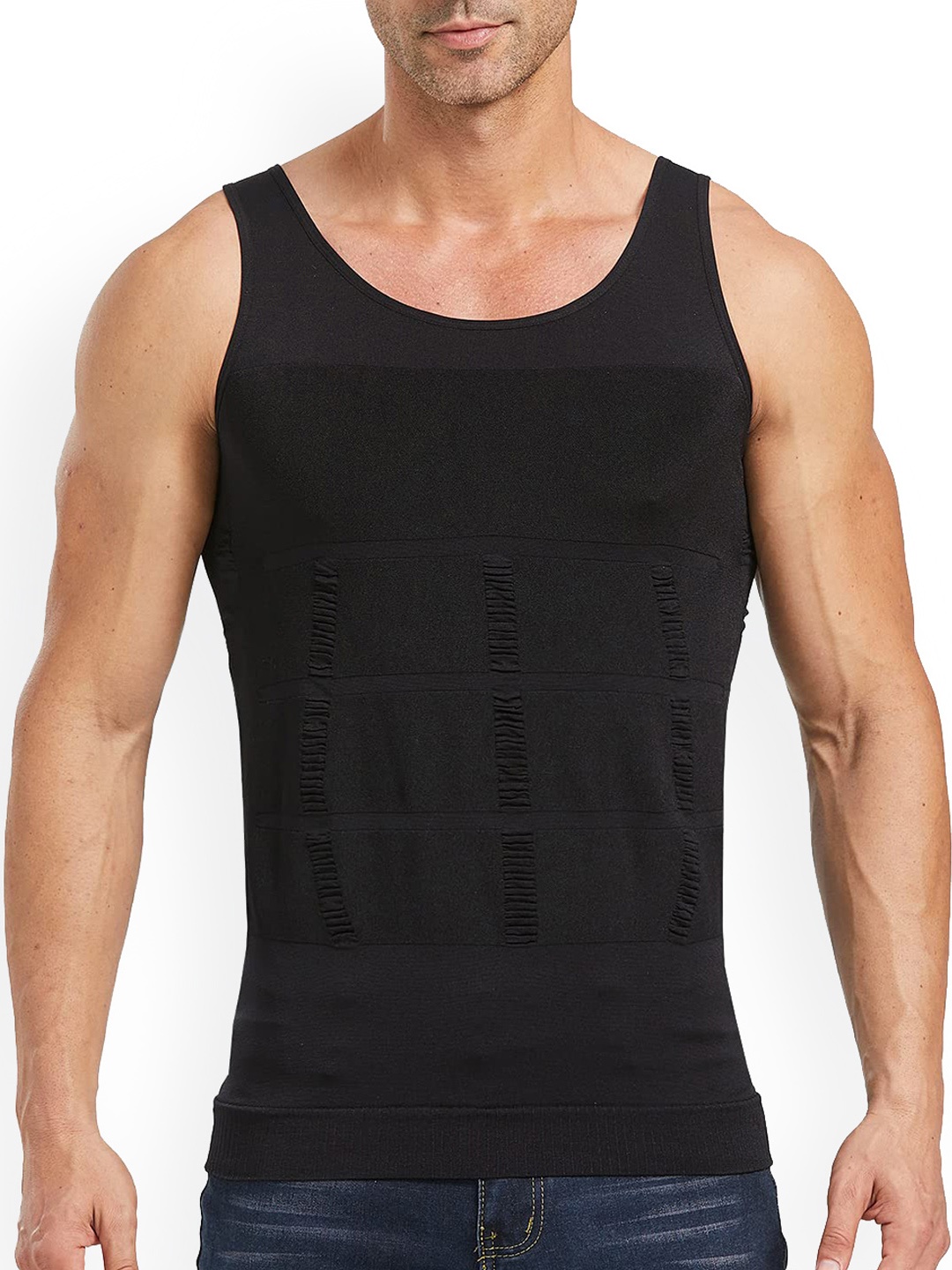 

CareDone Pure Cotton Sleeveless Gym Innerwear Vests, Black