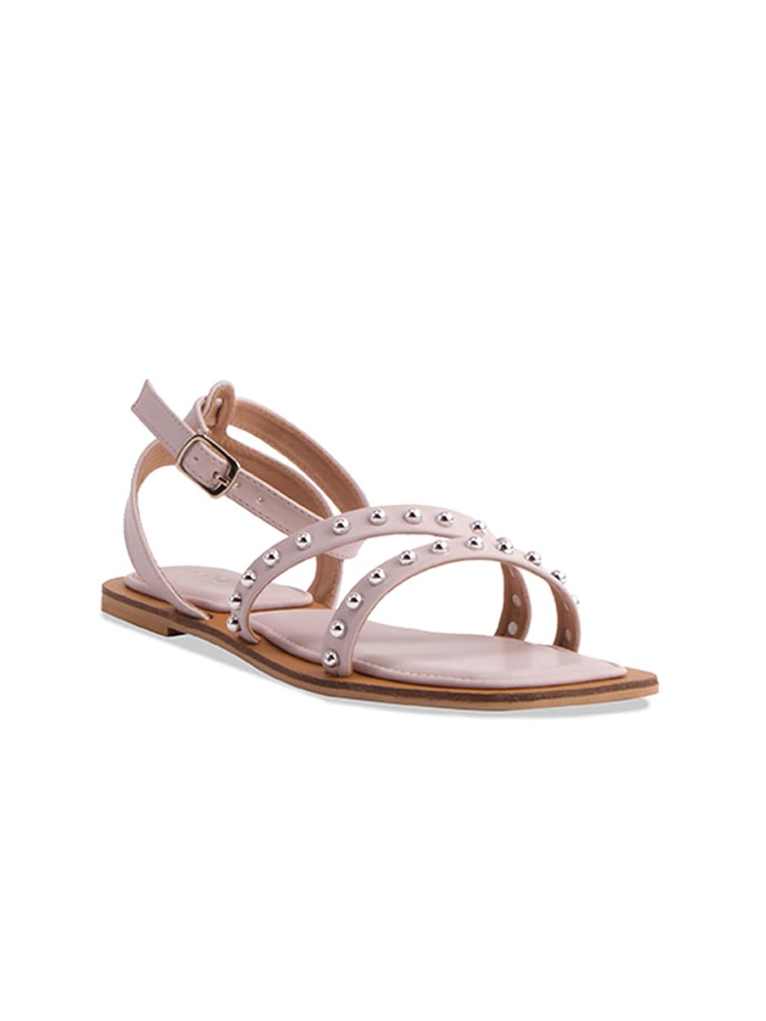 

ERIDANI Embellished Open Toe Flats, Purple