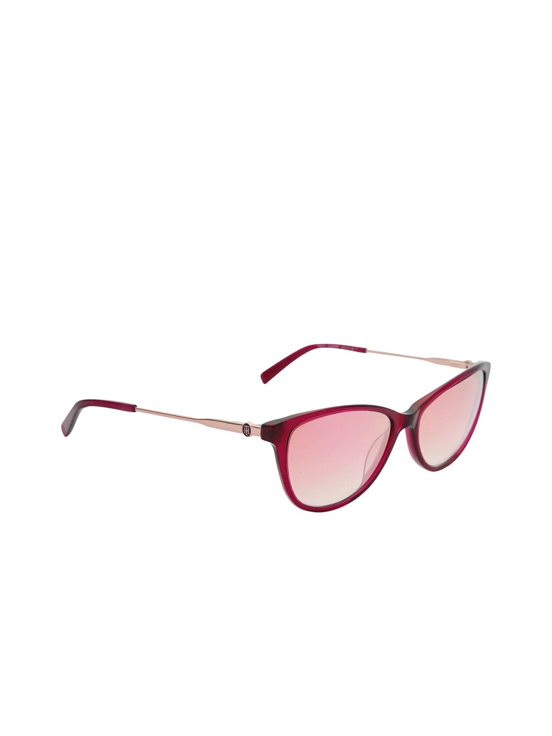 

Tommy Hilfiger Women Cateye Sunglasses with UV Protected Lens, Brown
