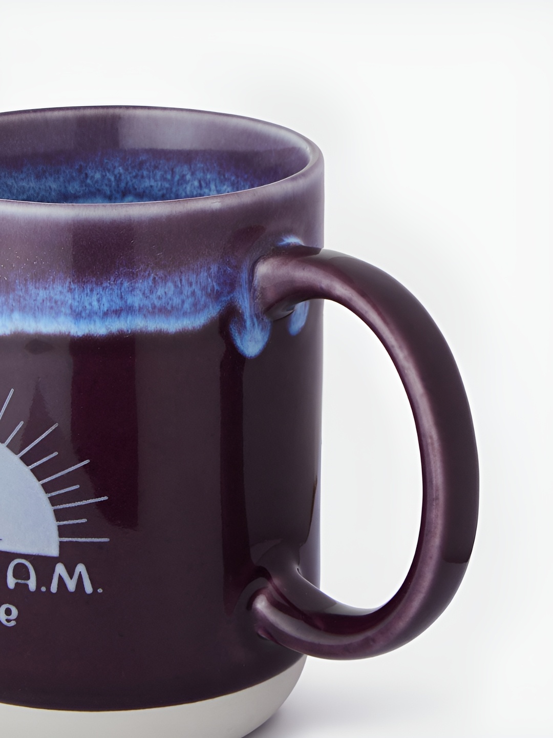 

Fabindia Purple & Blue Printed Ceramic Glossy Mug