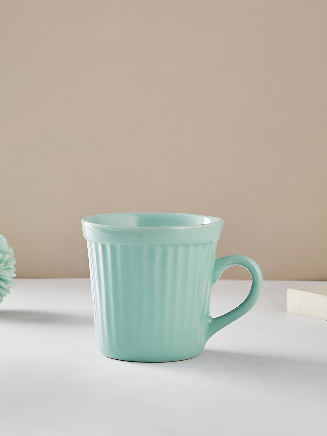 

Fabindia Blue Textured Ceramic Glossy Mug 270 ml