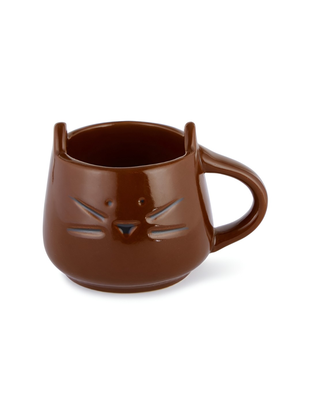 

Fabindia Brown Textured Ceramic Glossy Mug 200ml