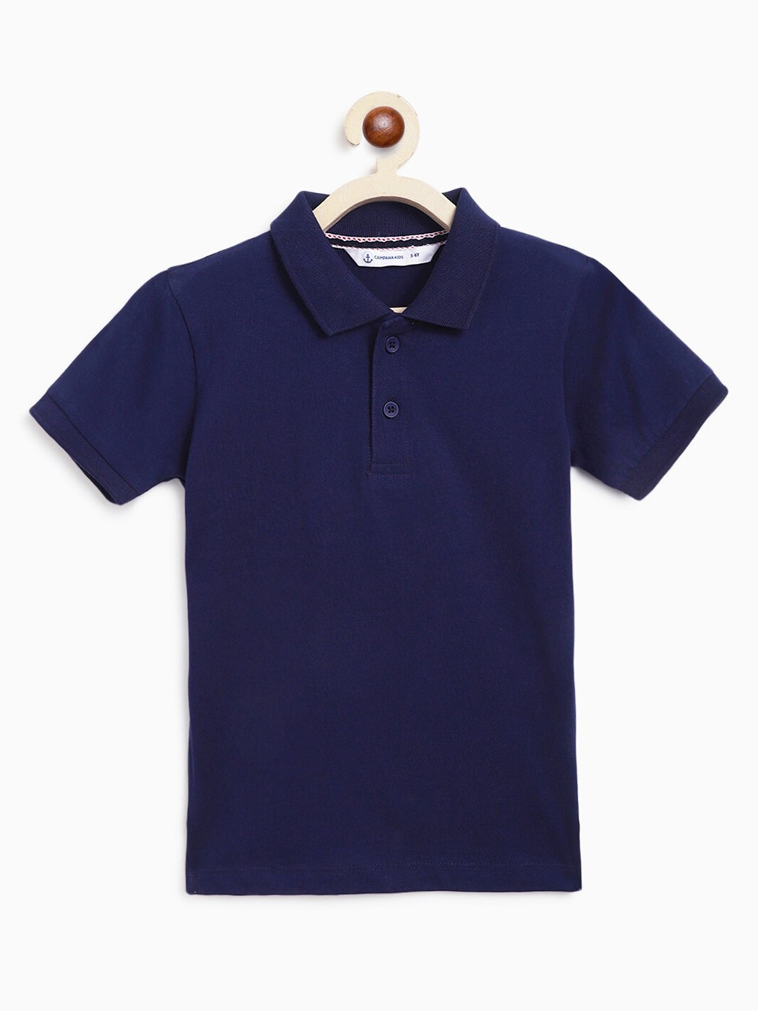 

Campana Boys Polo Collar Short Sleeves Cotton T-shirt, Navy blue