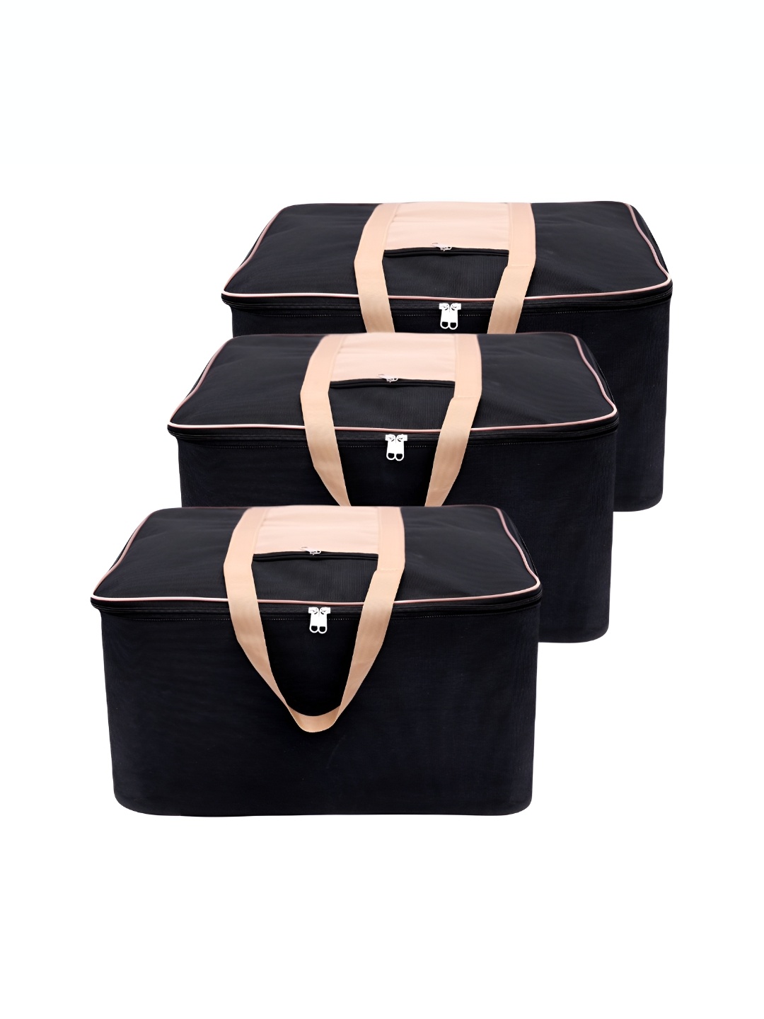 

Home Decor Expert Black 3 Pieces Multi-Utility Foldable Organisers