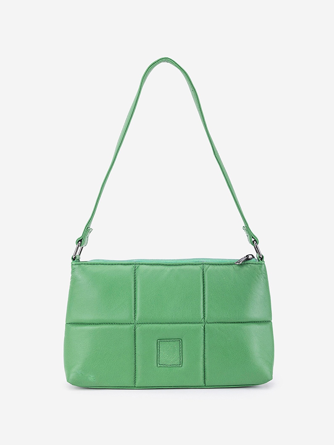 

Abelardo De Moda Geometric Leather Swagger Sling Bag, Olive