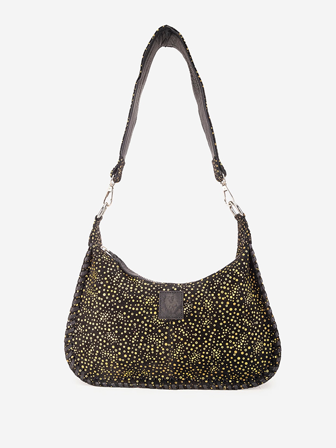 

Abelardo De Moda Embellished Leather Structured Handheld Bag, Blue
