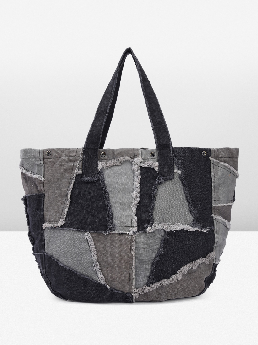 

Roadster Geometric Oversized Shopper Tote Bag, Grey
