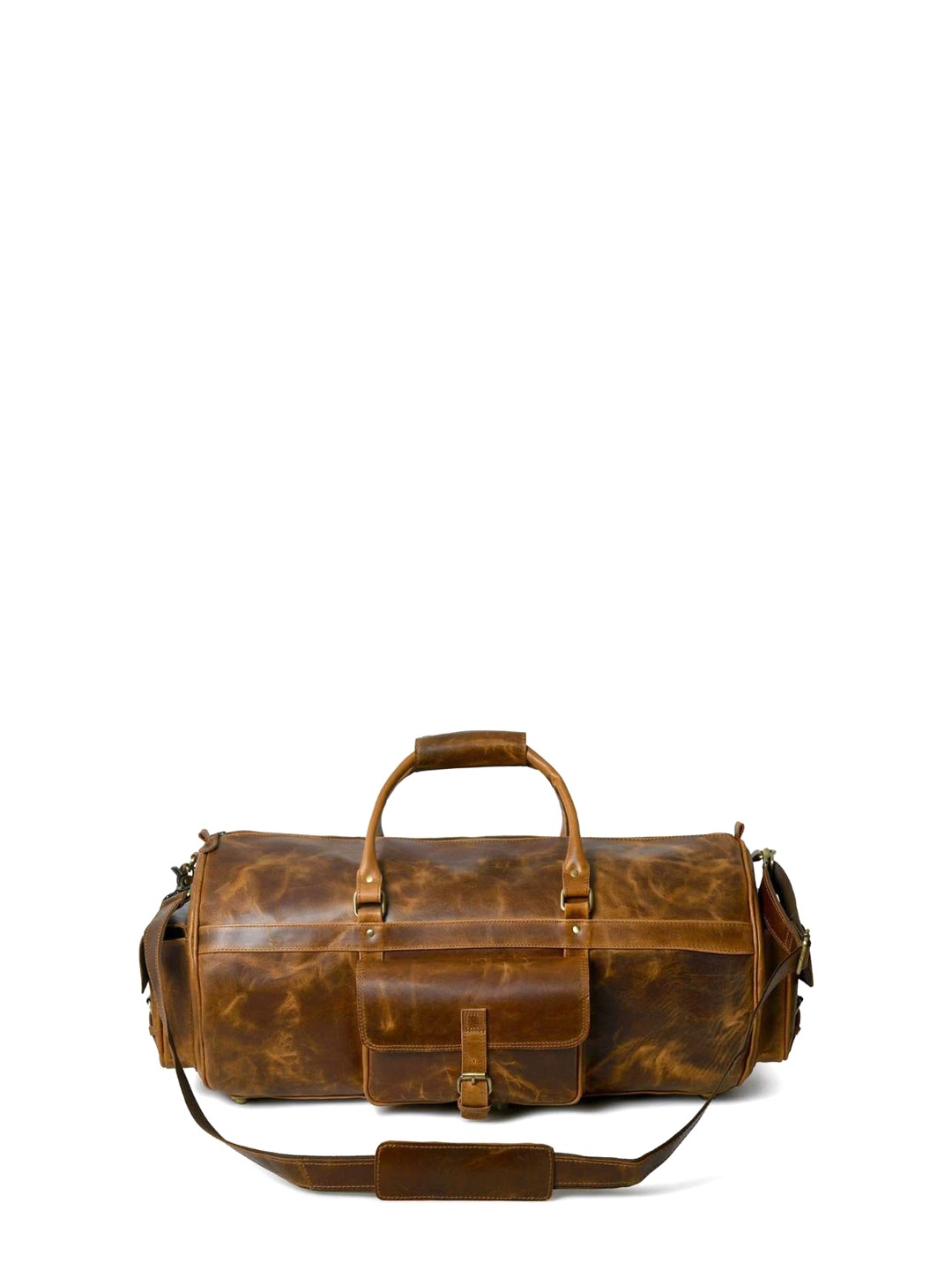 

MaheTri Leather Medium Casual Duffel Bag, Brown