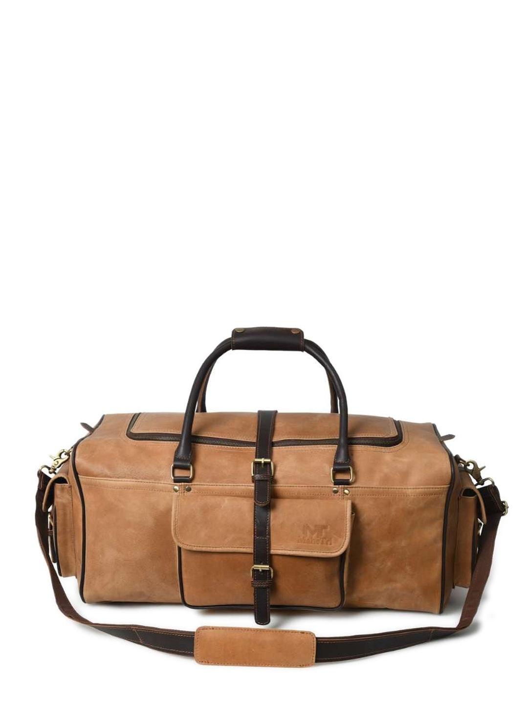 

MaheTri Leather Medium Casual Duffel Bag, Brown