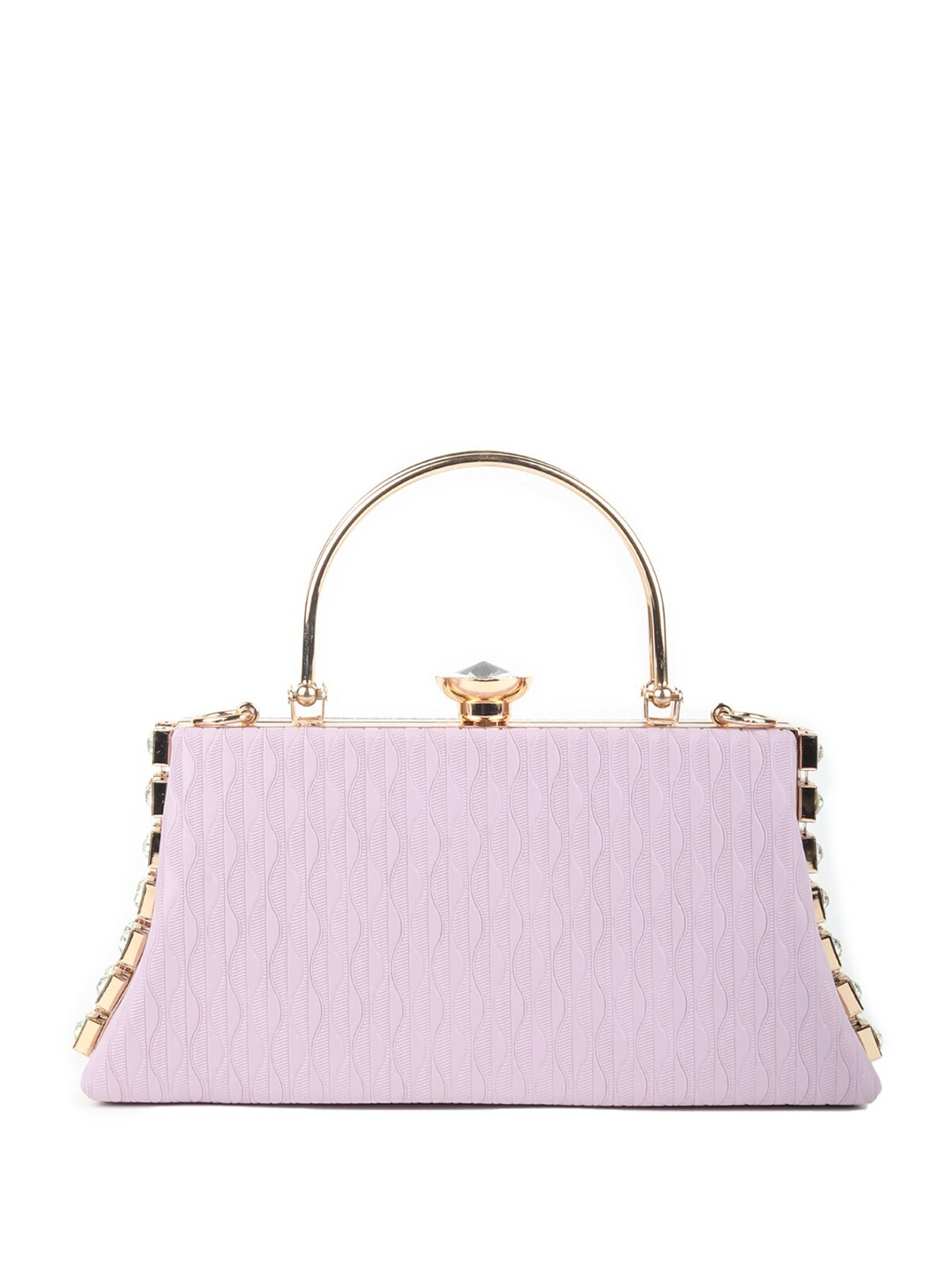 

ODETTE Embellished Box Clutch, Violet