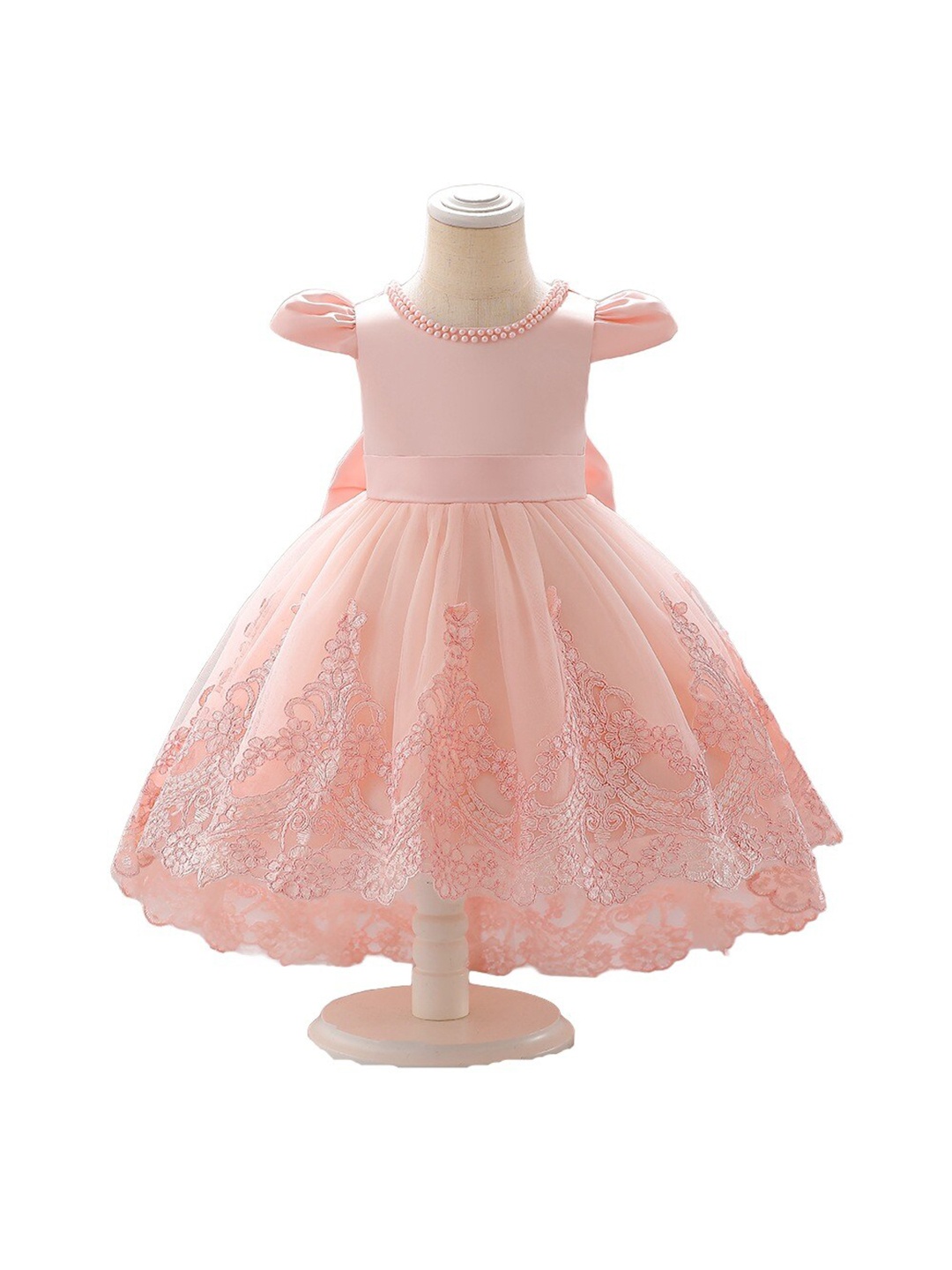 

StyleCast Girls Pink Floral Embroidered Fit & Flare Maxi Dress