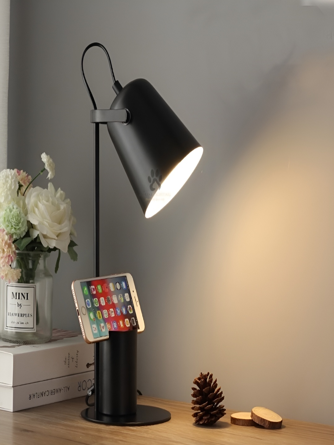 

Mufasa Black Textured Aluminium Contemporary Abstract Shaped Table Lamp with Bulb