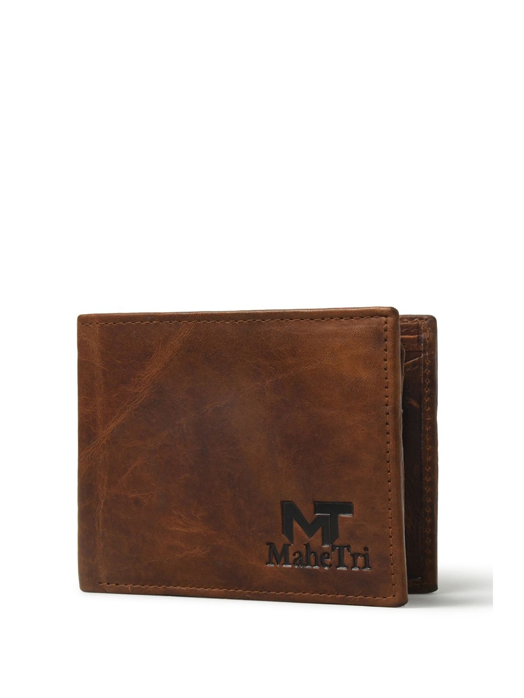 

MaheTri Leather Two Fold Wallet, Brown