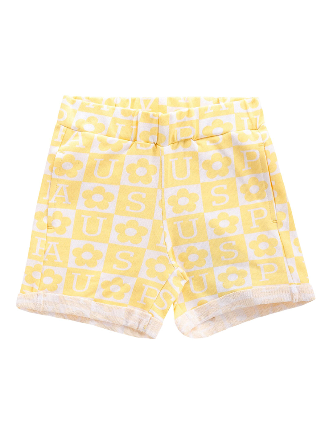 

U.S. Polo Assn. Kids Girls Floral Printed Shorts, Yellow