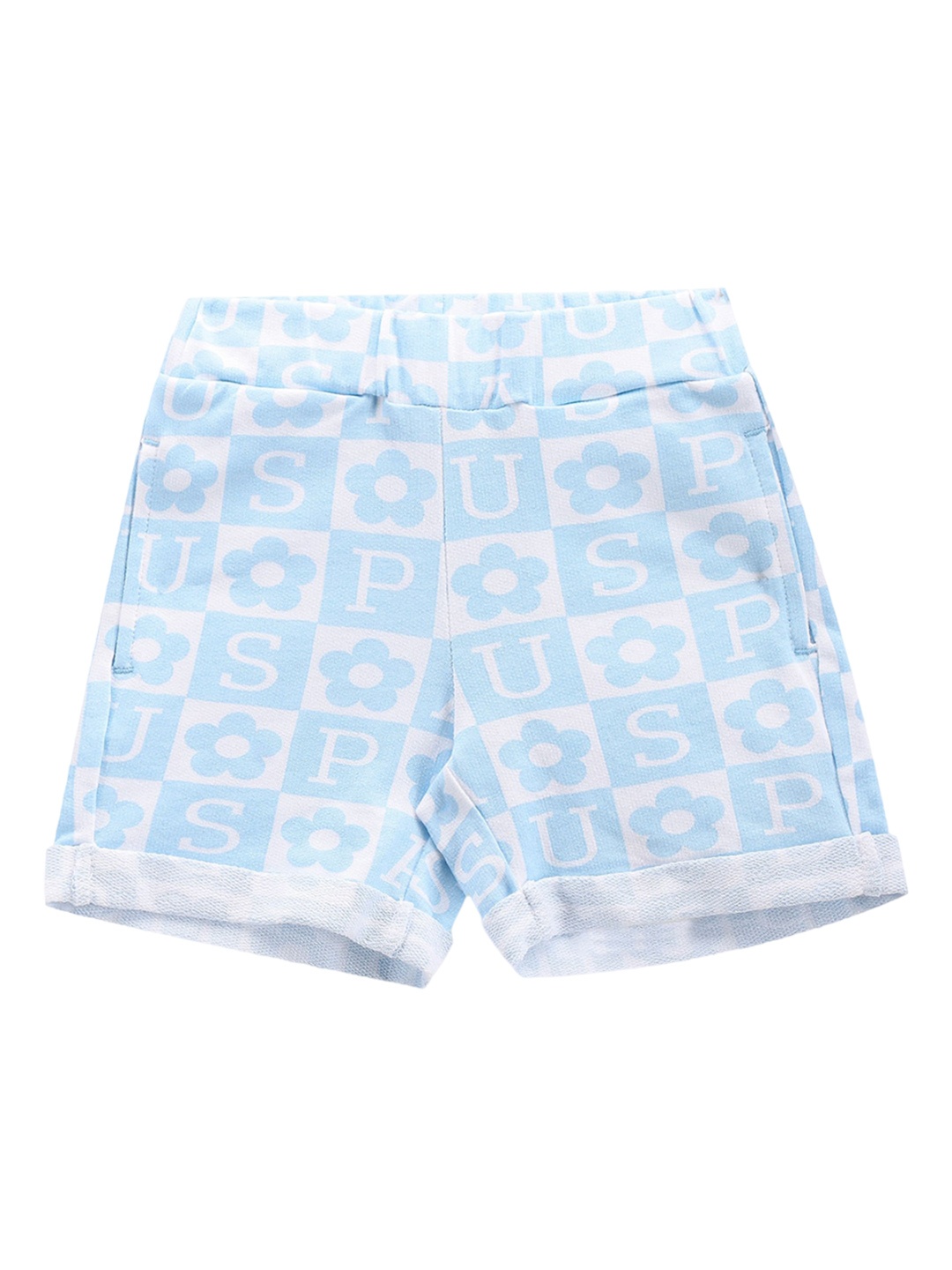 

U.S. Polo Assn. Kids Girls Floral Printed Shorts, Blue