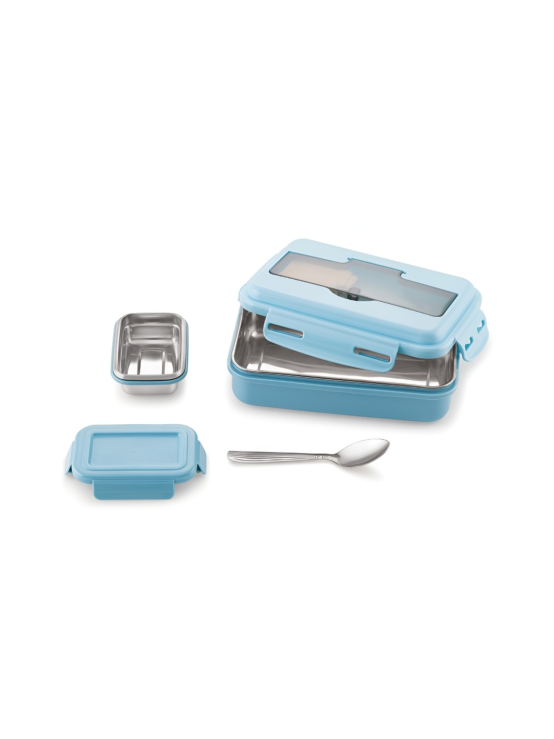 

NABHYA Blue Stainless Steel Microwave Safe Lunch Box 900 ml