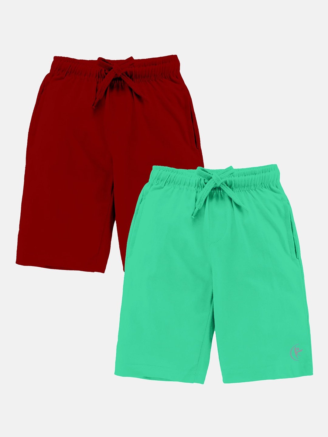 

KiddoPanti Boys Pack Of 2 Pure Cotton Shorts, Red