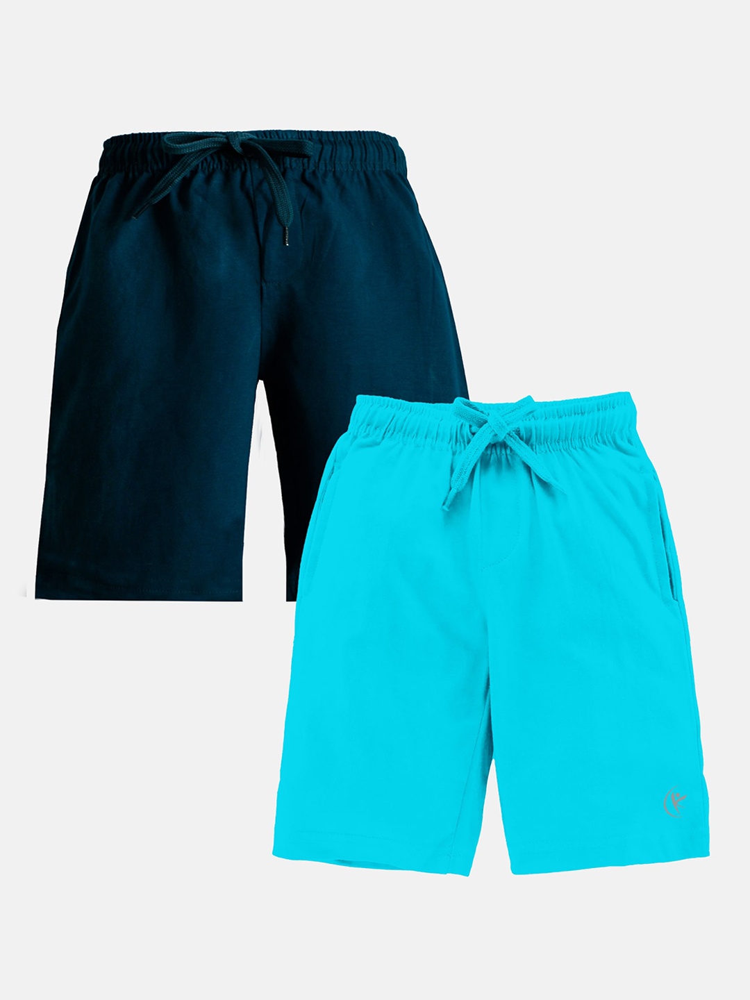 

KiddoPanti Boys Pack Of 2 Pure Cotton Shorts, Navy blue