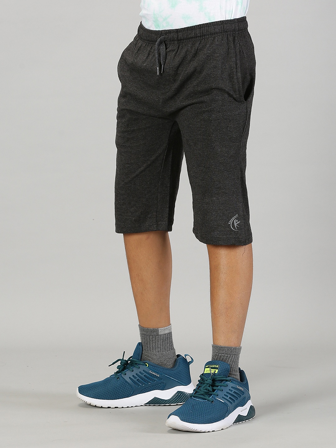 

KiddoPanti Boys Mid-Rise Pure Cotton Shorts, Black
