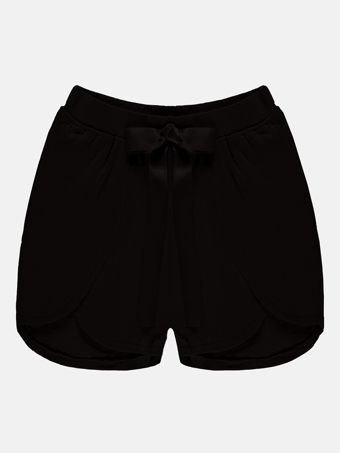 

KiddoPanti Girls Pure Cotton Shorts, Black