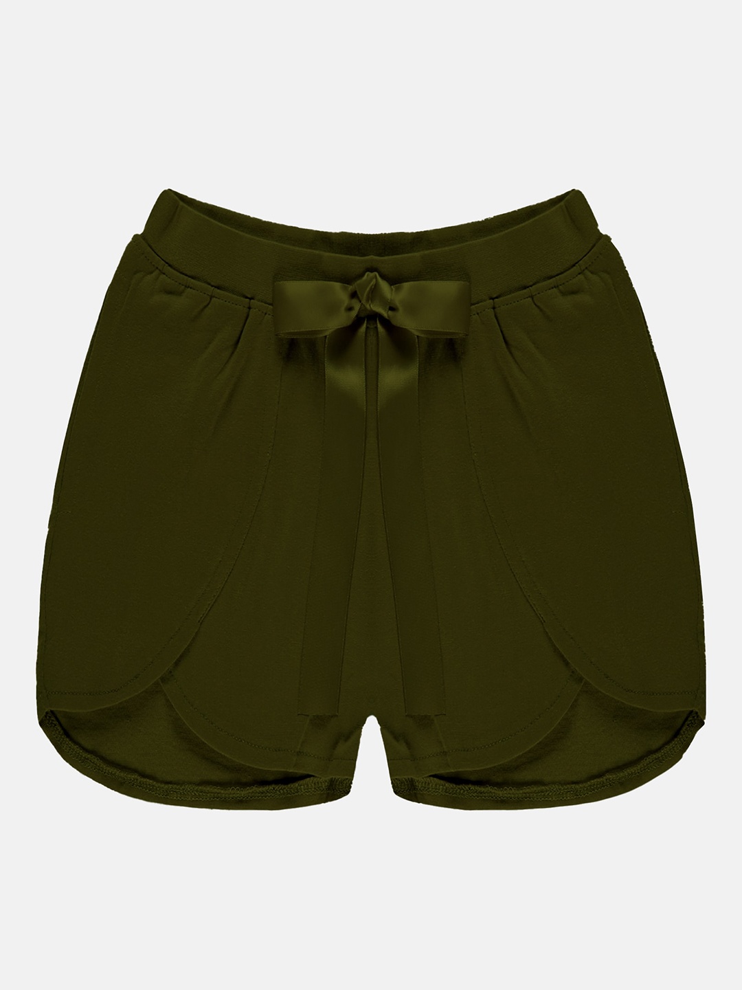 

KiddoPanti Girls Pure Cotton Shorts, Green