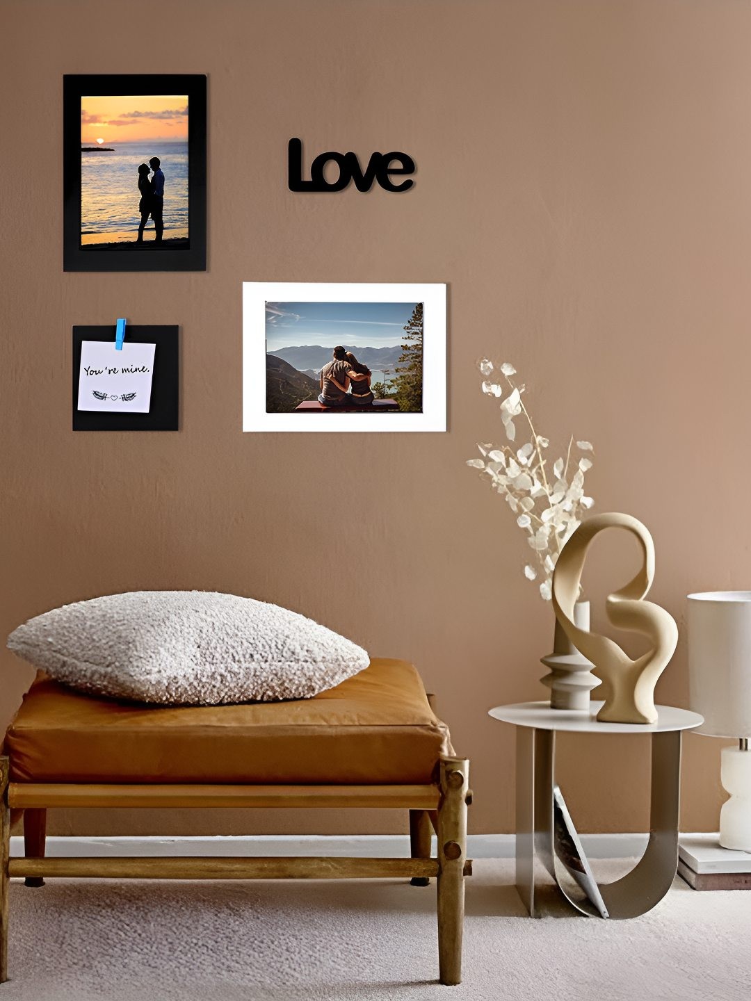 

VAH Kya Bat Hai !! Black & White 3 Pieces Wooden Wall Photo Frames