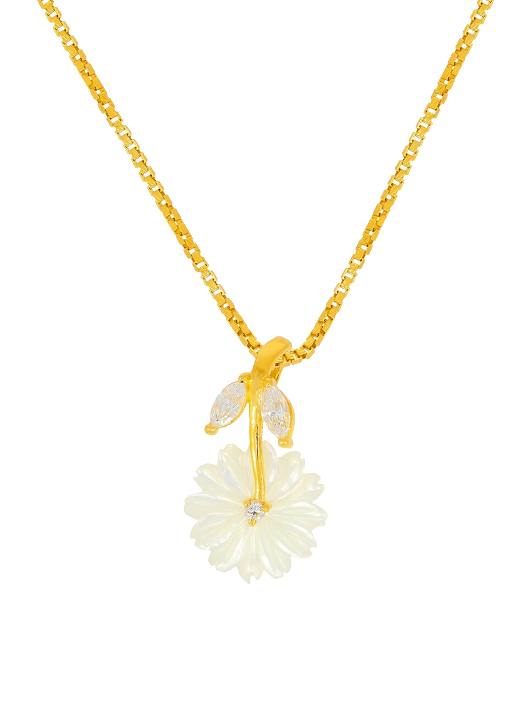 

BHIMA 22K Hallmark 916 Purity Yellow Gold Mop With Stone Pendant