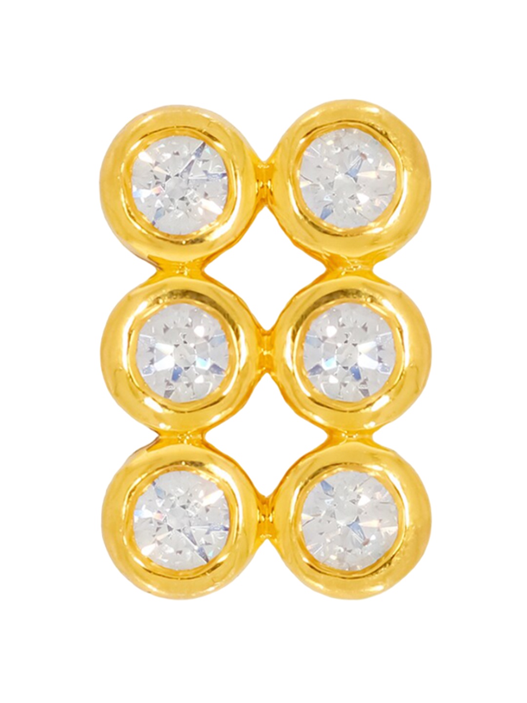 

BHIMA BIS Hallmark 22KT Gold Six Stone-Shape Pendant-2.92gm