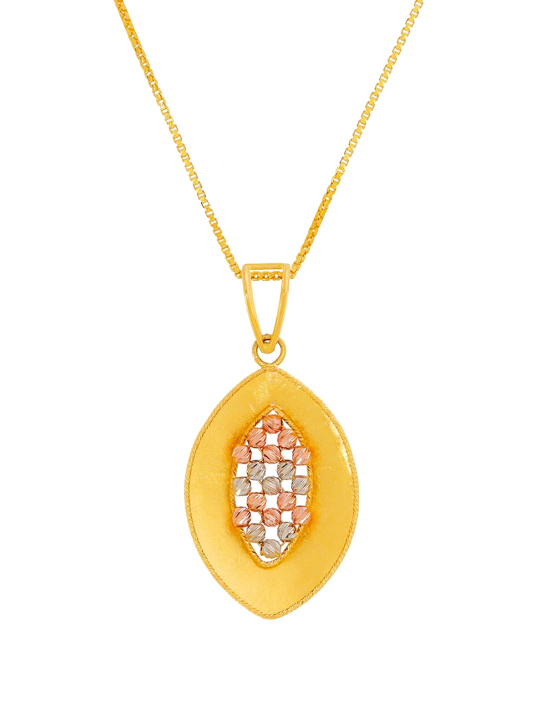 

BHIMA 22KT Gold Tricolor Polish Pendant-3.67gm