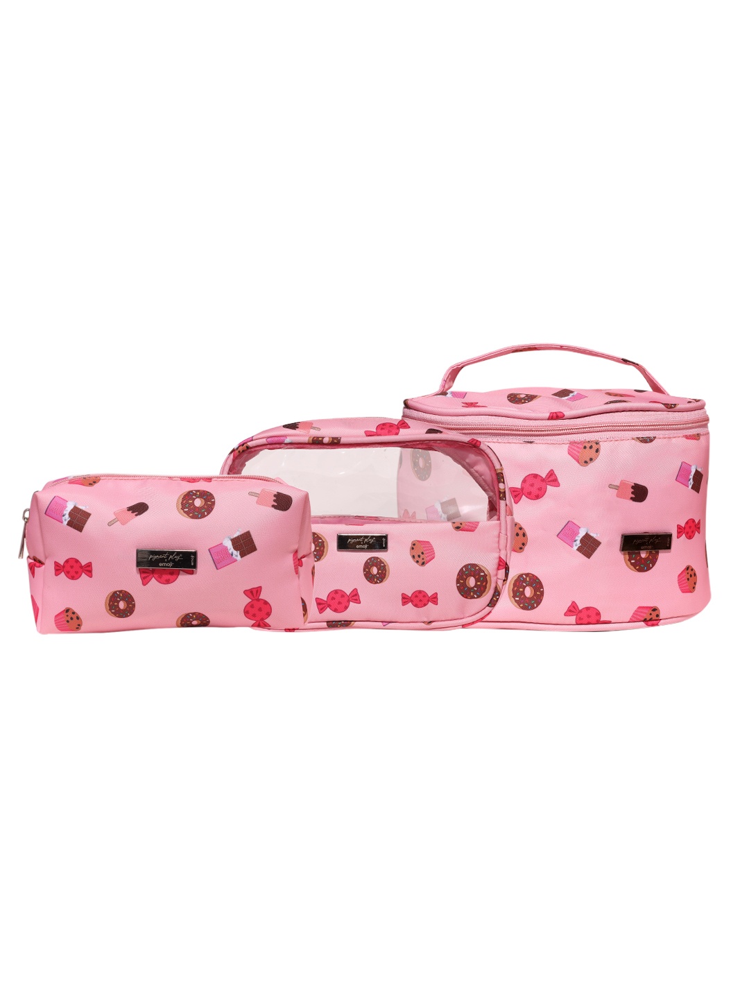 

Pigment Play X Emoji Too Sweet For You Travel Bags - 3-Pcs, Pink