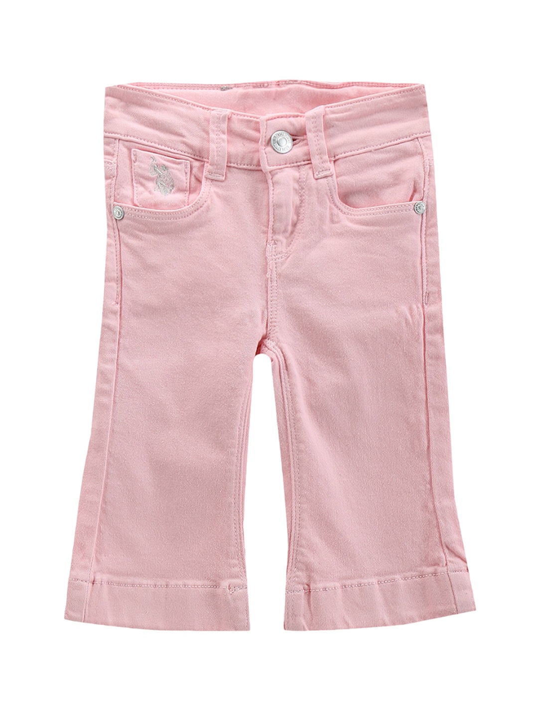 

U.S. Polo Assn. Kids Girls Classic Bootcut Stretchable Jeans, Pink