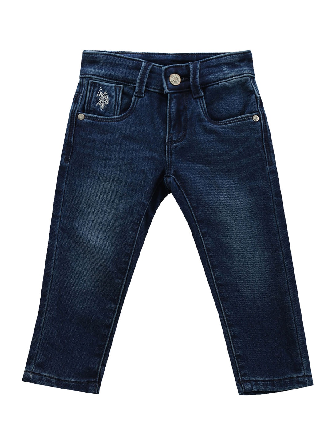 

U.S. Polo Assn. Kids Boys Classic Slim Fit Light Fade Stretchable Jeans, Blue