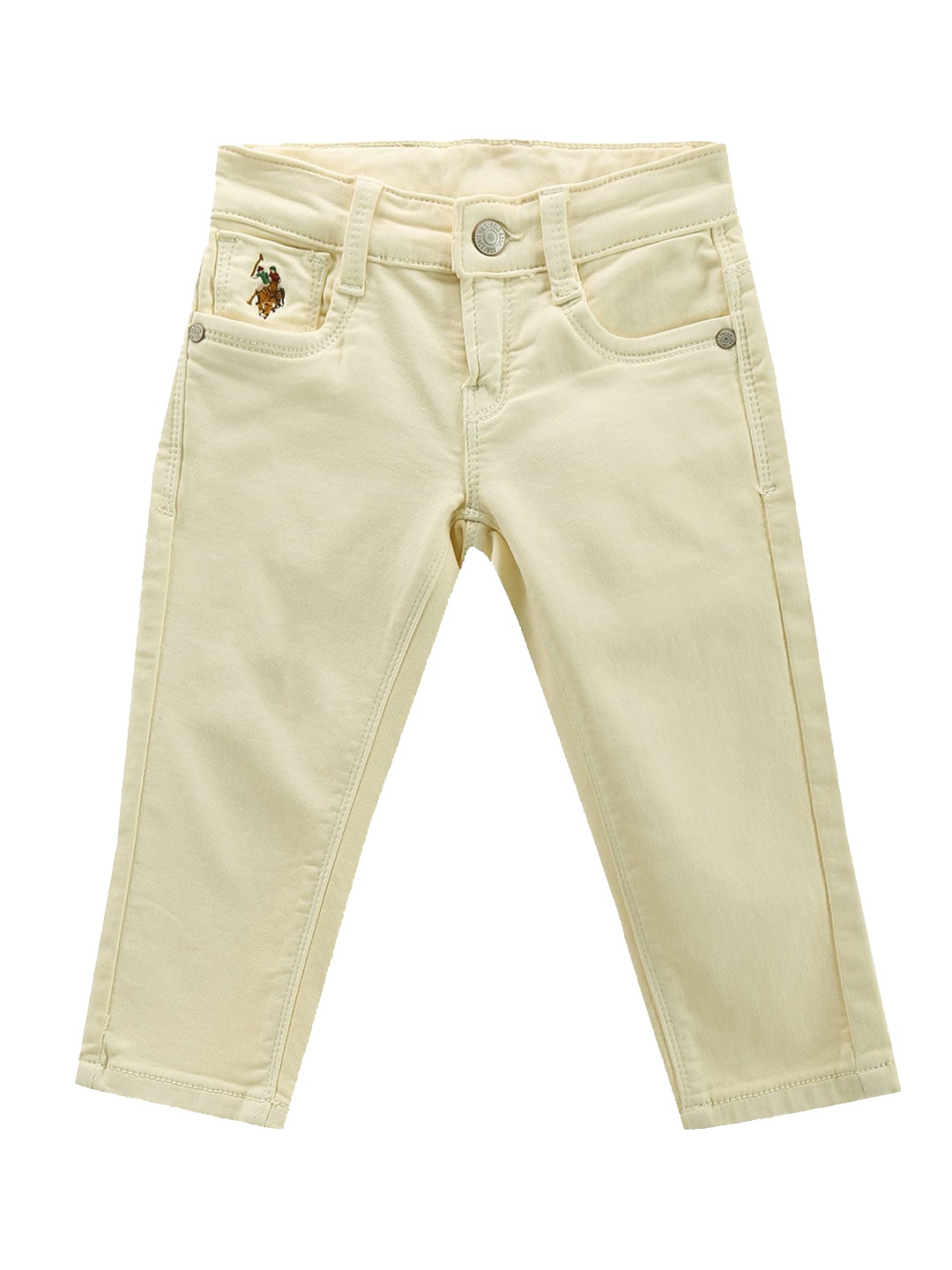 

U.S. Polo Assn. Kids Boys Classic Slim Fit Stretchable Jeans, Cream